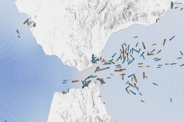 Barcos en tiempo real: vista del mapa