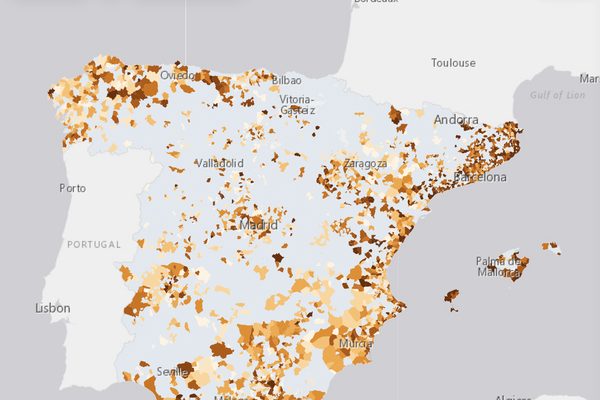 Tasa de basuras por municipio: vista del mapa