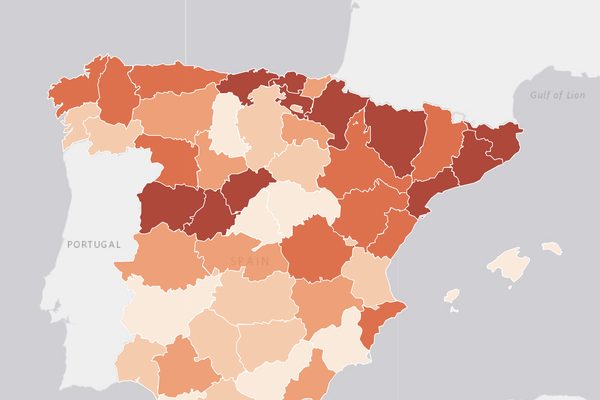 Muertes por calor: vista del mapa