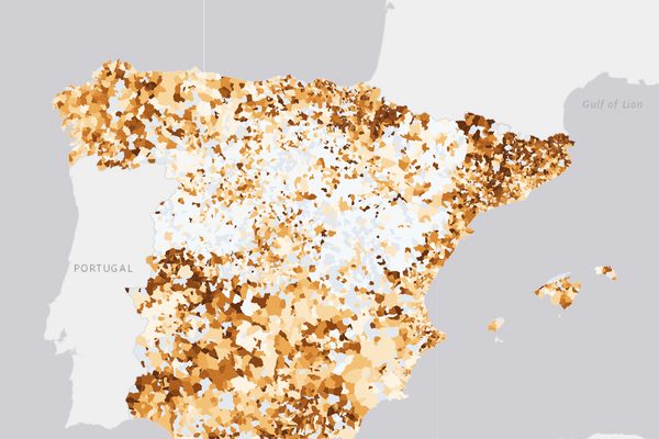 Sueldos de alcaldes: vista del mapa