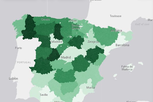 Depósitos y crédito por provincia: vista del mapa