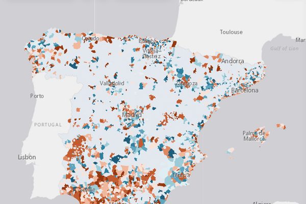 Empleo de hombres y de mujeres: vista del mapa