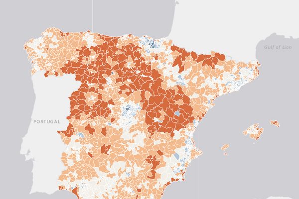 Población real por zona: vista del mapa