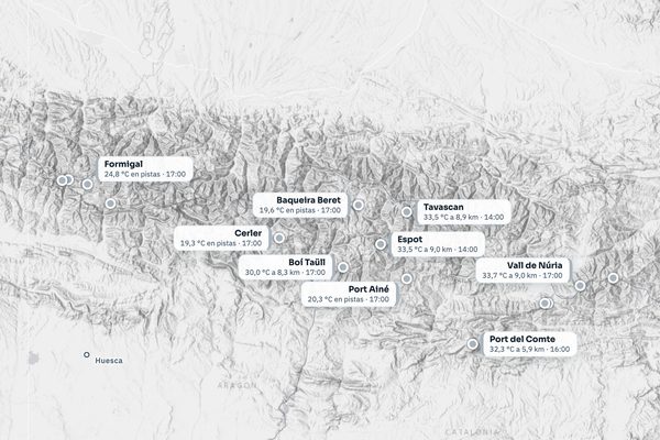 Estaciones de esquí y nieve: vista del mapa