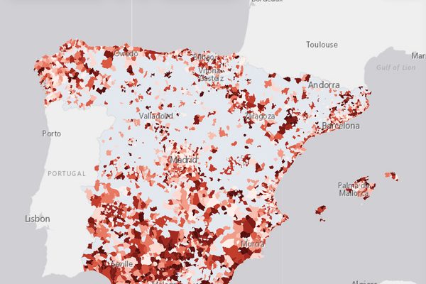 El pueblo de una sola fábrica: vista del mapa