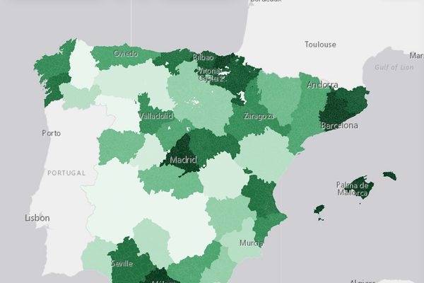 Lo que se pide prestado en tu provincia: vista del mapa