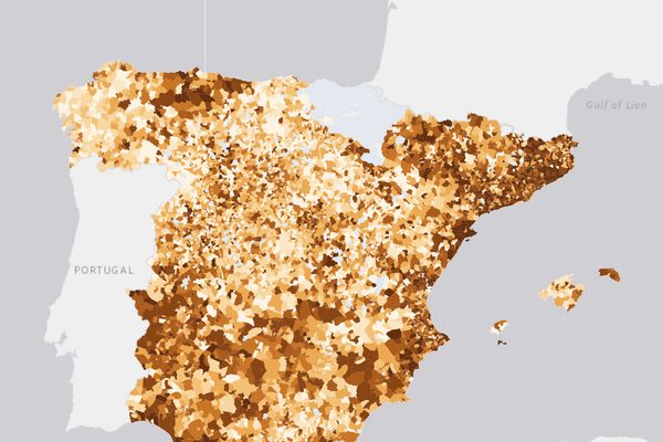 IBI por municipio: vista del mapa