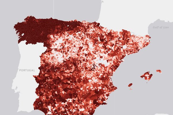 Incendios forestales por municipio: vista del mapa