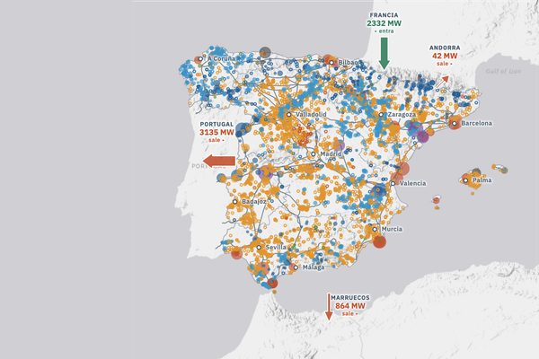 Electricidad en tiempo real: vista del mapa