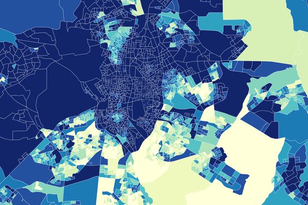 Renta por barrio y calle: vista del mapa