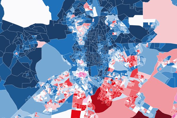 Resultados electorales por sección censal: vista del mapa